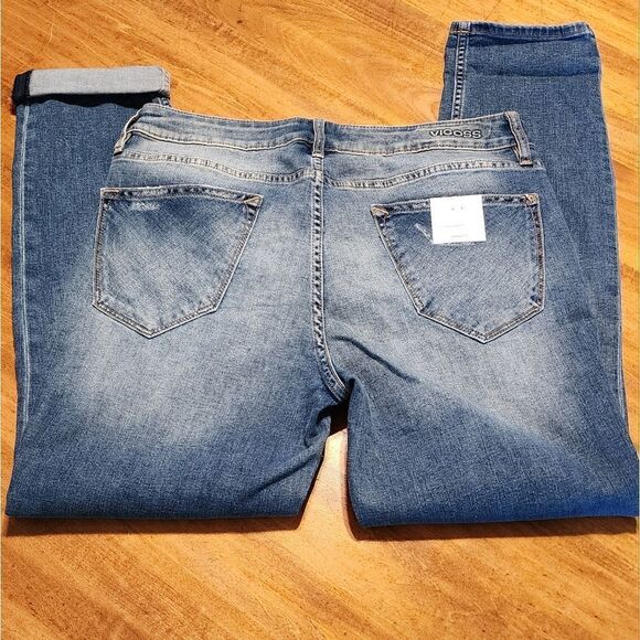 NWT Vigoss Thompson Tomboy Jeans Denim Distressed Size 32 - Picture 4 of 7
